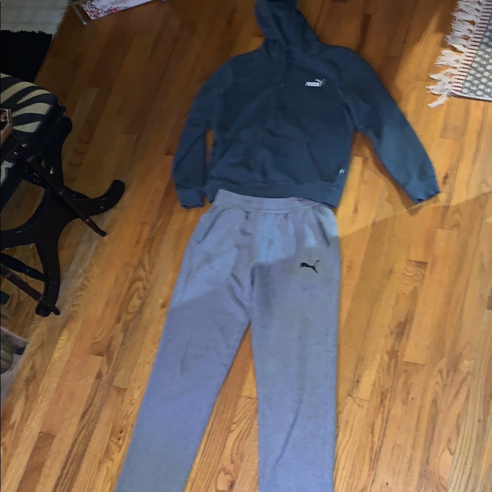Puma Blue and Gray Tracksuit